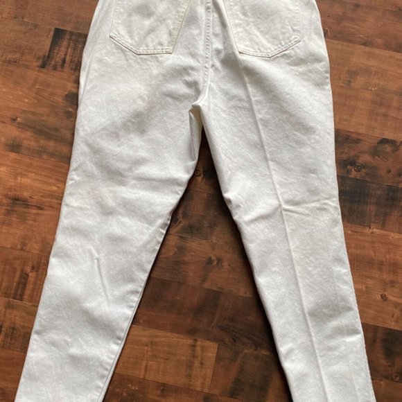 Vintage Jordache Studio Jeans Womens Size 16 White Denim Tapered - Made In USA - Picture 6 of 6